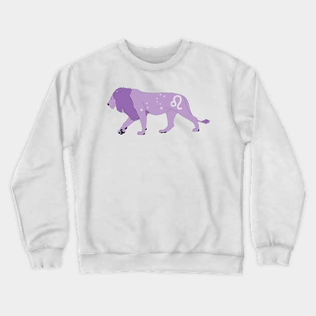 Leo (Light Purple) Crewneck Sweatshirt by ziafrazier